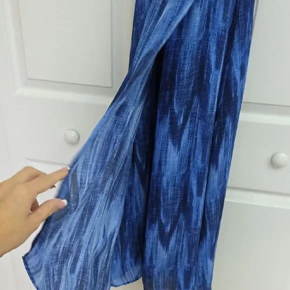 Michael Kors Blue High Low Dress - Picture 5 of 9